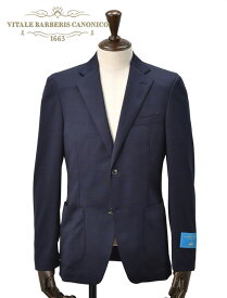 【pre SALE! 60%off】ヴィターレ バルベリス カノニコ　　VITALE BARBERIS CANONICO カジュアルジャケット メンズ 2つ釦シングル ウールシルク ネイビー SUPER SONIC Superlativo スペルラティボ 日本製 ブランド