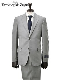 エルメネジルド ゼニア　　cloth by Ermenegildo Zegna シングルスーツ メンズ 2つ釦フロント サマーウール生地 TRAVELLER トラベラー ライトグレー Superlativo スペルラティボ ノッチドラペル 日本製