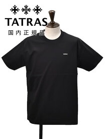 タトラス　　TATRAS 半袖Tシャツ メンズ セロ SELO クルーネックカットソー ブラック 黒 40ゲージスムースコットン 首後ろエンボスロゴ リラックスフィット 国内正規品 でらでら公式 ブランド