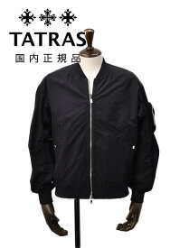 【マラソン期間中 s20】タトラス　　TATRAS MA-1ブルゾン メンズ トモリ TOMORI ミリタリーアウター ワッシャー風 高密度ナイロン ブラック 黒 シガーポケット オーバーサイズ 国内正規品 でらでら公式 ブランド