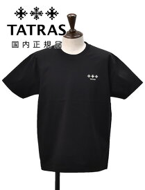 タトラス　　TATRAS 半袖Tシャツ メンズ ヌンキ NUNKI クルーネックカットソー ブラック 黒 スムースコットン 背面刺繍ロゴ リラックスフィット 国内正規品 でらでら公式 ブランド