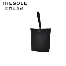 ザソール　　THE SOLE ワンハンドバッグ メンズ MICHAEL スモールタイプ キャンバス×防水レザー ブラック 黒 内側人工スエード 縦長フォルム 国内正規品 でらでら公式 ブランド