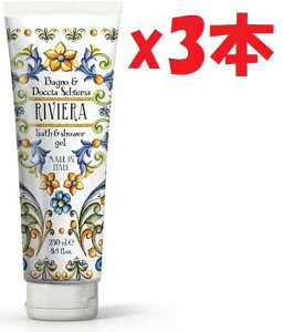 3�{�Z�b�g Rudy ���f�B Le Maioliche ���E�}�����J Bath & Shower Gel �o�X&�V�����[�W�F�� RIVIERA �����B�G�� 2F-A