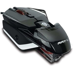 �}�b�h�L���b�c Mad Catz �Q�[�~���O�}�E�X R.A.T. 2+ Pixart PMW �L�� �y�� RGB�Ɩ����� MR02MCINBL000-0J
