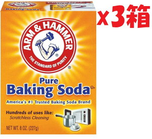 3箱セット アームアンドハンマー ベーキングソーダ ARM & HAMMER Pure Baking Soda 8oz 227g ※使用推奨期限切れのためセット特価! 2F-OKU