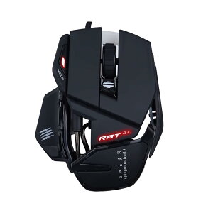 Mad Catz �}�b�h�L���b�c R.A.T.4+ �L���Q�[�~���O�}�E�X Optical Gaming Mouse �u���b�N �������K�i 2�N�ۏ� MR03MCINBL000-0J