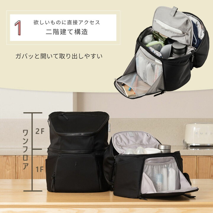楽天市場】【2階建て】マザーズリュック ママリュック 子育て用  