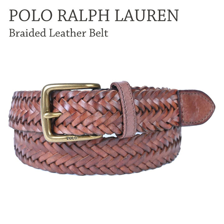 楽天市場】POLO RALPH LAUREN ラルフローレン Braided Leather Belt 