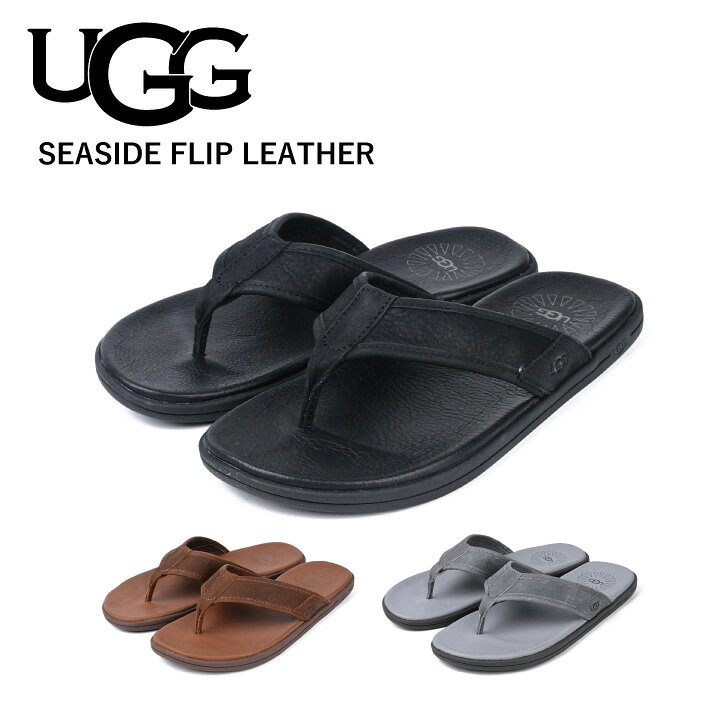 楽天市場】UGG アグ SEASIDE FLIP LEATHER シーサイド フリップ レザー 
