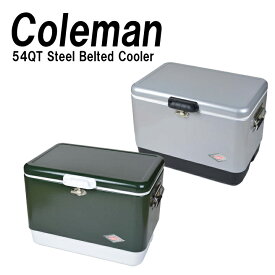 コールマン Coleman 3000003096 3000003097 54QT 51L Steel Belted Cooler スチールベルトクーラー クーラーボックス ソロキャン バーベキュー キャンプ アウトドア 保冷 大容量 夏 海 川 お出かけ