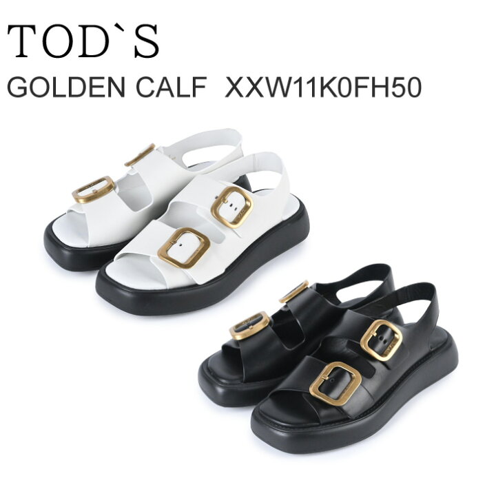 楽天市場】TOD`S / トッズ ダブルストラップ レザーサンダル 