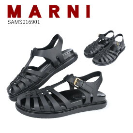 【●6/5限定！ポイント最大5倍付与！】マルニ MARNI フィッシャーマンズサンダル / SAMS016901-P5088 本革 サンダル 春夏 フラット ストラップサンダル レディース