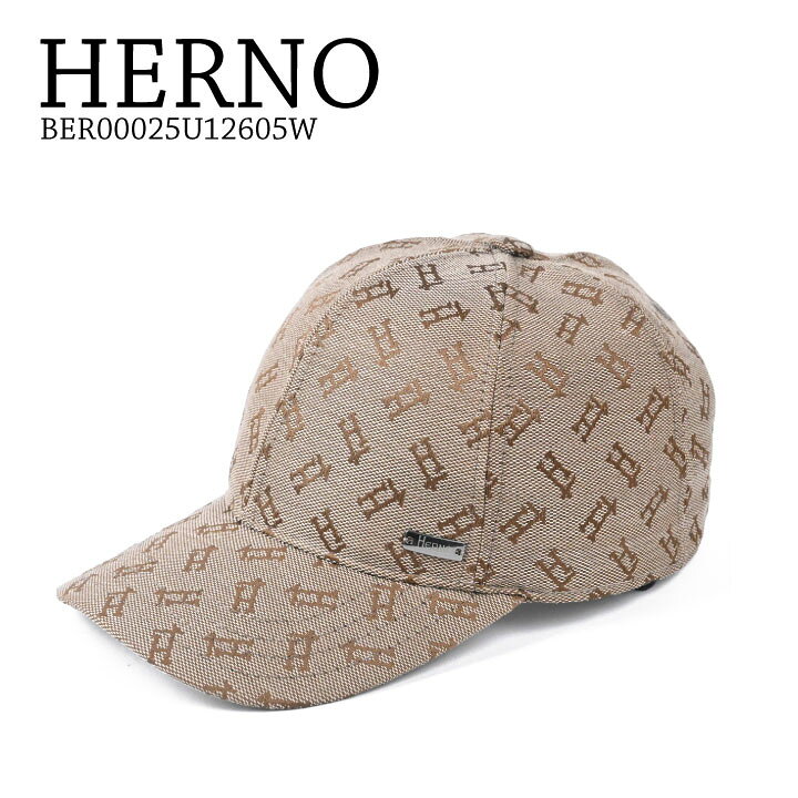 楽天市場】HERNO ヘルノ モノグラムキャップ BER00025U12605W 帽子 