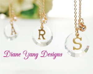�_�C�A�� ���� Diane Yang Designs SWAROVSI INITIAL �C�j�V���� �l�b�N���X �y���_���g �l�b�N���X ���� ���f�B�[�X �A�N�Z�T���[ ���킢�� ���� ������ ������� �v���[���g �M�t�g