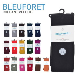 【●ポイント最大5倍！4/20限定！】ブルーフォレ ブリューフォレ ブルフォレ タイツ BLEU FORET BLEUFORET　COLLANT VELOUTE レディース ブラック 黒 厚手 コットン 綿 無地 ストッキング カラータイツ ギフト メール便送料無料 【due】