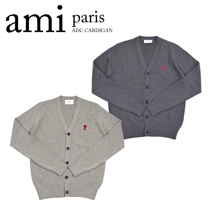 アミ パリス アレクサンドル マテュッシ AMI PARIS ALEXANDRE MATTIUSSI エーディーシー カーディガン ADC  CARDIGAN HKC001.001 メンズ セーター ニット カーディガン ハートロゴ 【due】 DEROQUE due