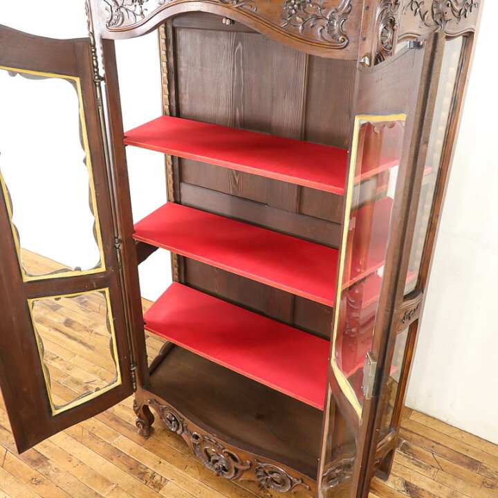 楽天市場】アンティーク ショーケース ガラスショーケース ガラス棚  