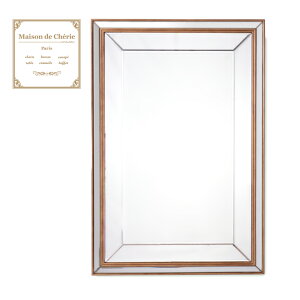 Maison de Cherie メゾンドシェリー ミラー 鏡 ウォールミラー 壁掛けミラー 壁掛け 78×115 長方形 四角 スクエア アンティーク調 フレンチスタイル インテリア装飾 おしゃれ オシャレ かわいい 可