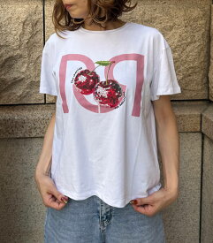 【RINASCIMENTO】ミラーチェリー グラフィックTシャツ▼