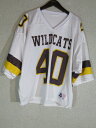 メール便168円 USA製 SPORTS BELLE WILDCATS アメフト ゲームシャツ ホワイト XL ♯40【中古】【メンズ】【LARGE】