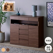 楽天市場】配線 収納付きリビングキャビネット完成品の通販