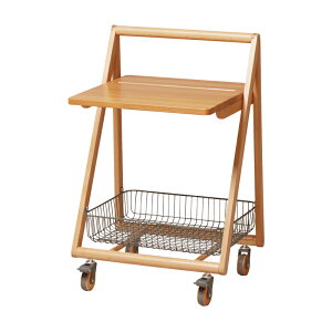 テーブルワゴン サイドテーブル サイドワゴン キャスター付き 北欧風 バスケット 収納家具 PC台 ソファ横 ベッドサイド コンパクト LIV-TW1 リヴシリーズ