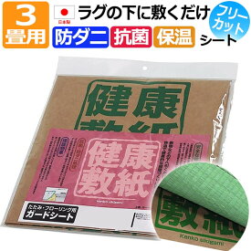 防ダニシート 3畳 サイズ 日本製 ラグ カーペット の下に 敷くだけ 抗菌 ダニ忌避 ダニ対策 ダニ防止 アレルゲン 安心の薬剤 健康敷紙 (O) 3畳用 101×280cm 2枚入り 3帖用 賃貸 マット じゅうたん 絨毯 畳 フローリング保護 新生活 引っ越し