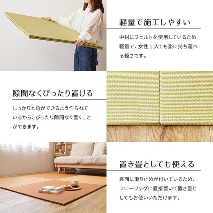 楽天市場】ユニット畳 置き畳 薄畳 カラー畳 フロア畳 敷き畳 DIY 