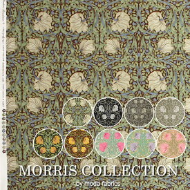 モリス柄 デザイン生地 生地 布 布地 手芸 ルリハコベ 花柄 小花 モダ・ファブリックス 切売り販売 約幅110cm 10センチ単位 切り売り (10cmあたり) シーチング生地 コットン100％ ピンパネル (Y) 日本製 ピンパーネル ブラック ブラウン ベージュ ボタニカル フラワー 植物