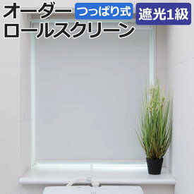 オーダーロールスクリーン シエロン(R) 遮光 1級 つっぱり式 窓枠内寸：幅60.9×高さ90.9cm以内でサイズオーダー 日本製 目隠し 仕切り シンプル ベーシック 寝室 視線をカット 模様替え サイズ指定 色 カラー 選べる 引っ越し 新生活