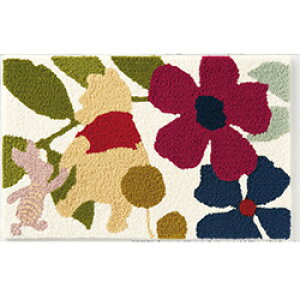 玄関マット マット 防ダニ ラグ DISNEY フロアマット ディズニー プーさん POOH 滑り止め付き 日本製 可愛い おしゃれ 約50×80cm DMP-4030 トーク マット (S) 引っ越し 新生活