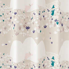 北欧 デザインカーテン 洗える 遮光 日本製 ムーミン おしゃれ 既製サイズ 約幅100×丈178cm ソフトメロディ (S) 引っ越し 新生活 お買い物マラソン