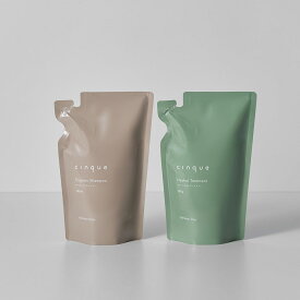 cinque サンク オーガニックシャンプー / トリートメント 詰替え用 280ml ノンシリコン パラペンフリー 石油系界面活性剤フリー 頭皮環境を整える きしみにくく泡立ちが良い ヘアケア 補修・保湿 髪に優しい レフィル