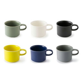 【かもしか道具店】ティーカップ 全6色 黒/白/グリーン/グレー/青/黄 半磁器 日本製