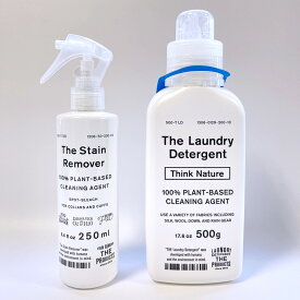 【ポイント5倍 】ウール、シルク、麻に使える 【洗濯洗剤＆漂白剤セット】 がんこ本舗 The Laundry Think Nature＆The Stain Remover 植物由来の洗浄成分 環境に優しい 色柄物にも 柔軟剤不要