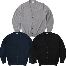 THE Cardigan コットンカシミア カーディガン メンズ レディース 夏でもさらっと軽い ブラック グレー ネイビー 父の日ギフトに