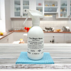 【送料無料】ウィルス対策 除菌ができる水のマルチクリーナースプレー 400ml The Magic Water (Multi Cleaner)　界面活性剤・アルコール不使用 アルカリ電解水 油汚れ 消臭 洗剤 キッチン トイレ おしゃれなボトル