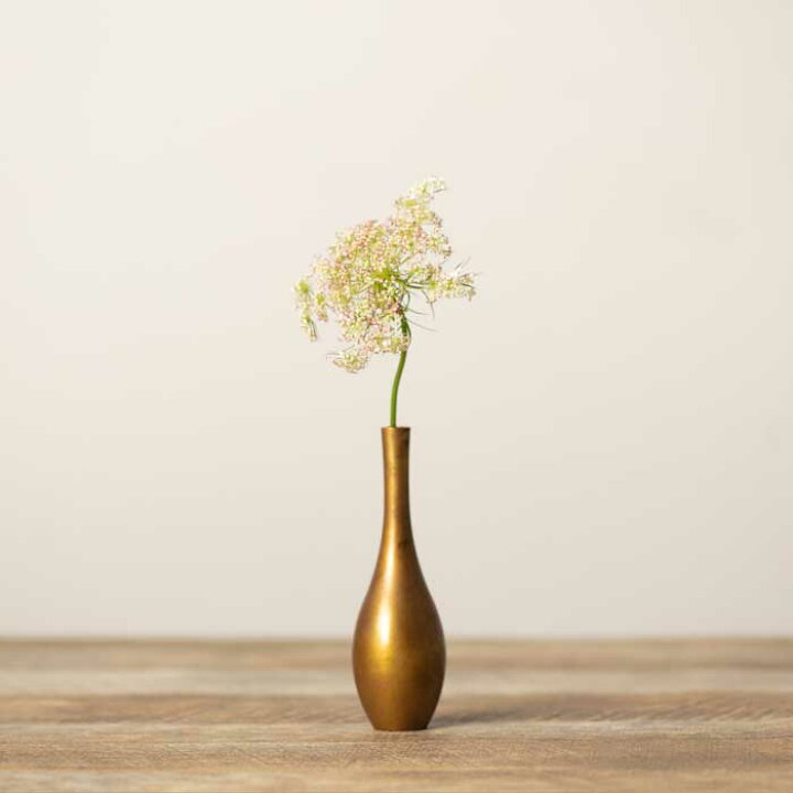 楽天市場】能作 真鍮のフラワーベース そろり ミニ 一輪挿し 花器 