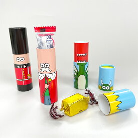 バレンタイン 筒形ギフトボックス POCHI-PON 3個入り お年玉 ご祝儀 干支 お祝い おもしろい プレゼント包装 ラッピング 大成紙器製作所 ポチポン 正月 2026 うま