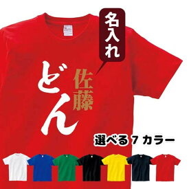 おもしろ Tシャツ 名入れ 西郷どん 風 パロディ 【●●どん】 Sサイズ Mサイズ Lサイズ LLサイズ 3L 4L