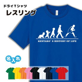 レスリング ドライTシャツ オリジナル 名入れ無料 メンズ 男 部活 【HOL 男子】 サークル クラブ チーム Sサイズ Mサイズ Lサイズ LLサイズ