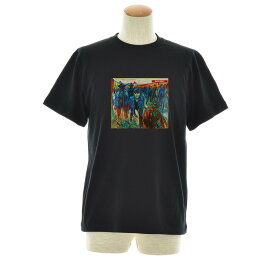 【11%OFFセール】【半袖 アートTシャツ】ムンク Tシャツ 家路につく労働者 エドヴァルド・ムンク ライフ イズ アート 半袖 ショートスリーブ SS S/S メンズ レディース 大きいサイズ ビックサイズ おしゃれ 絵画 名画 ティーシャツ S M L XL XXL ブラック 黒 ブランド 美術