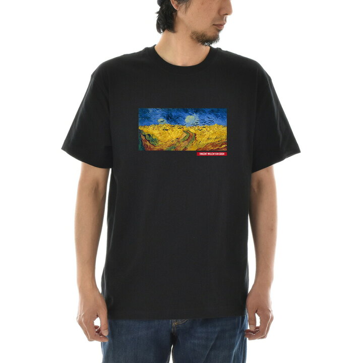 楽天市場】【半袖 アートTシャツ】ゴッホ Tシャツ カラスのいる麦畑 鳥 