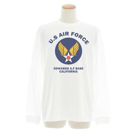 エアフォース AIR FORCE Tシャツ U.S AIR FORCE BASE 長袖Tシャツ ロンT ロングスリーブ ティーシャツ L/S TEE メンズ レディース ブランド US エアーフォース 空軍 軍隊 カリフォルニア CALIFORNIA アメリカ USA アメカジ 大きいサイズ JUST ジャスト