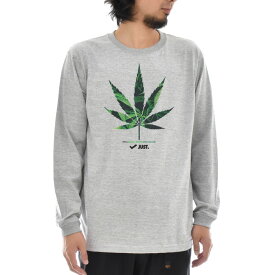 パロディー Tシャツ 大麻 大麻柄 マリファナ マリファナ柄 長袖Tシャツ ロンT ロングスリーブ メンズ レディース 大きいサイズ ビックサイズ 麻 植物 ガンジャ ウィード リーフ プラント グリーン 緑 葉 ブランド S M L XL XXL 3L JUST ジャスト