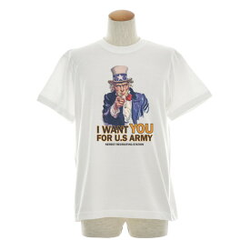 アンクル サム Tシャツ ジャスト 半袖Tシャツ メンズ レディース 第一次世界大戦 I WANT YOU アメリカ USA 陸軍募兵 ポスター ミリタリー カジュアル ティーシャツ 大きいサイズ ビックサイズ おしゃれ ホワイト