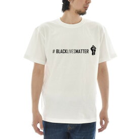 メッセージ Tシャツ BLACK LIVES MATTER ブラック ライヴズ マター # ハッシュタグ スローガン メンズ レディース キッズ 大きいサイズ 小さいサイズ ティーシャツ TEE 黒人差別反対運動 デモ 120 130 140 150 160 S M L XL XXL XXXL 4L 白 ホワイト ジャスト JUST