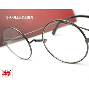 �y���������z���K�l �x�t��/�x�Ȃ�/�ɒB���K�l/pc�p�����Y�Ή�/�y���K�l�ʔ́z T-collection Eyewear �ۃ��K�l Gunmetalic �t������ �ዾ�ꎮ�s���������t�ysmtb-m�z