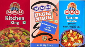 【送料無料】MDH マサラ3種類セット 各100g×3個セット キッチンキング マサラ チリパウダーマサラ スパイス ミックス ガラムマサラ　インド料理 調味料　ゆうパケット