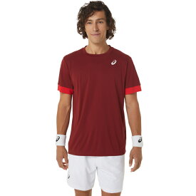 asics アシックス MEN COURT SS TOP ビートジュースXクラシックレッド M 2041A255 601 | スポーツ用品 スポーツ グッズ ツール アクセサリー 雑貨 小物 使いやすい テニス 衣類 メンズ 男性用 M トップス シャツ Tシャツ 赤 レッド ベトナム